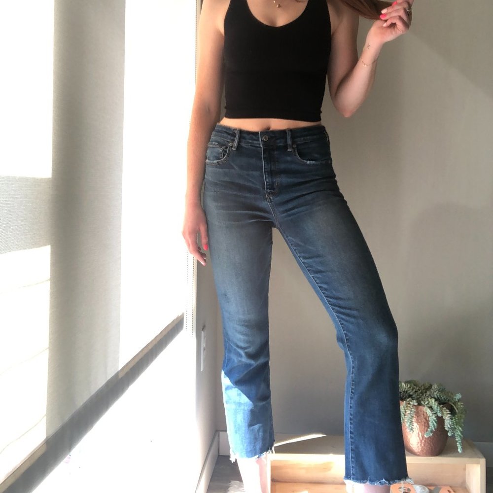 American Eagle Stretch Hi-Rise Crop Flare